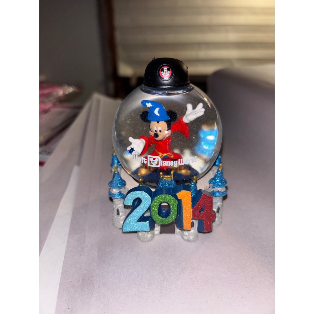 Disney Parks 2014 Walt Disney World Sorcerer Mickey Mouse Castle Snow Globe